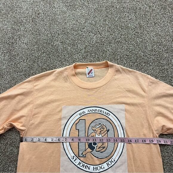 Vintage Jerzees Hog Jog Benefit Run Shirt Men's L - Picture 4 of 5